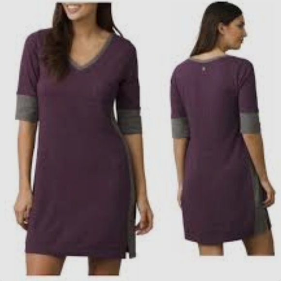 Prana Dresses & Skirts - Prana‎ Purple and Gray Women's Dress